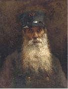 Hubert Vos Portrait of a Chelsea Pensioner oil